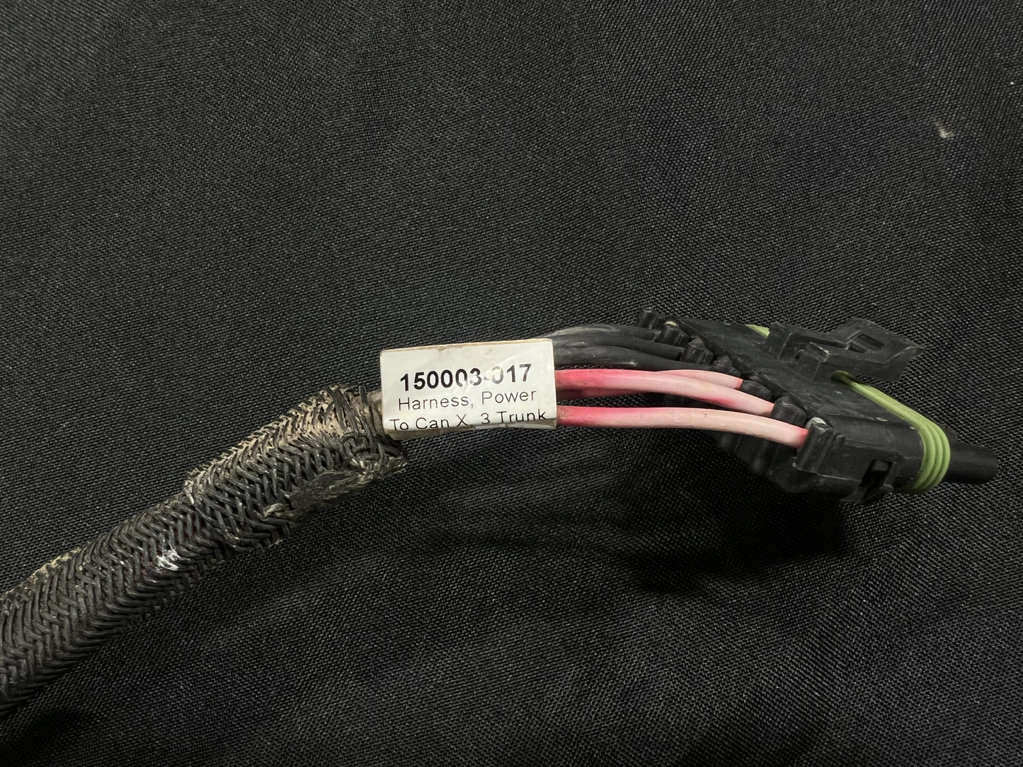 Used Capstan Harness Power to Can X, 3 Trunk PN: 150003-017